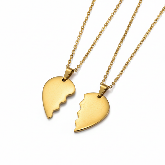Gold Best Friend Necklace Set